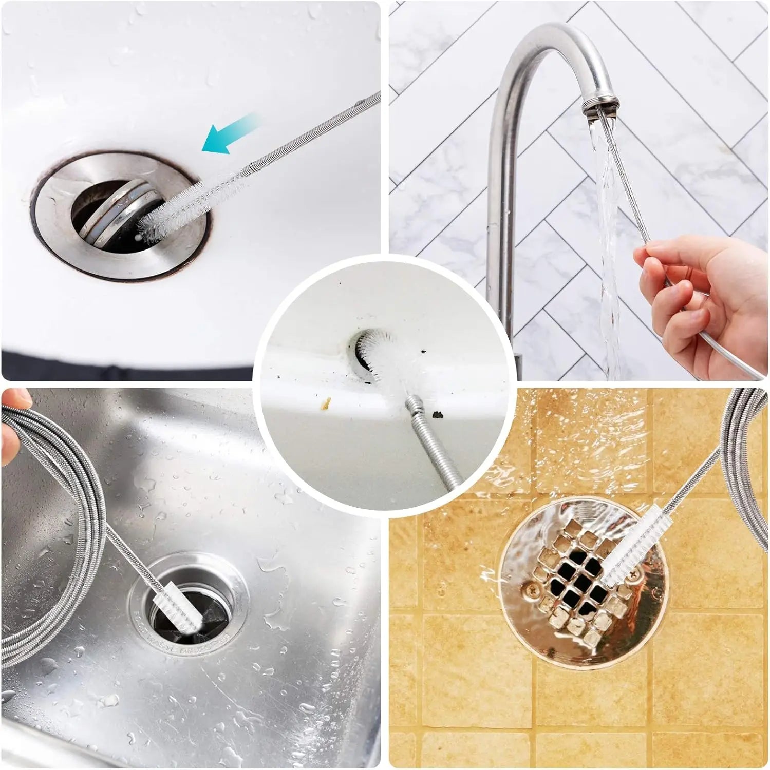 Car Drain Dredge Cleaning Scrub Brush