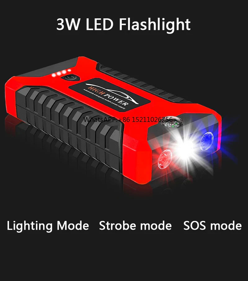 Car Jump Starter – Start 12V Gas & Diesel Engines Up to 10.0L