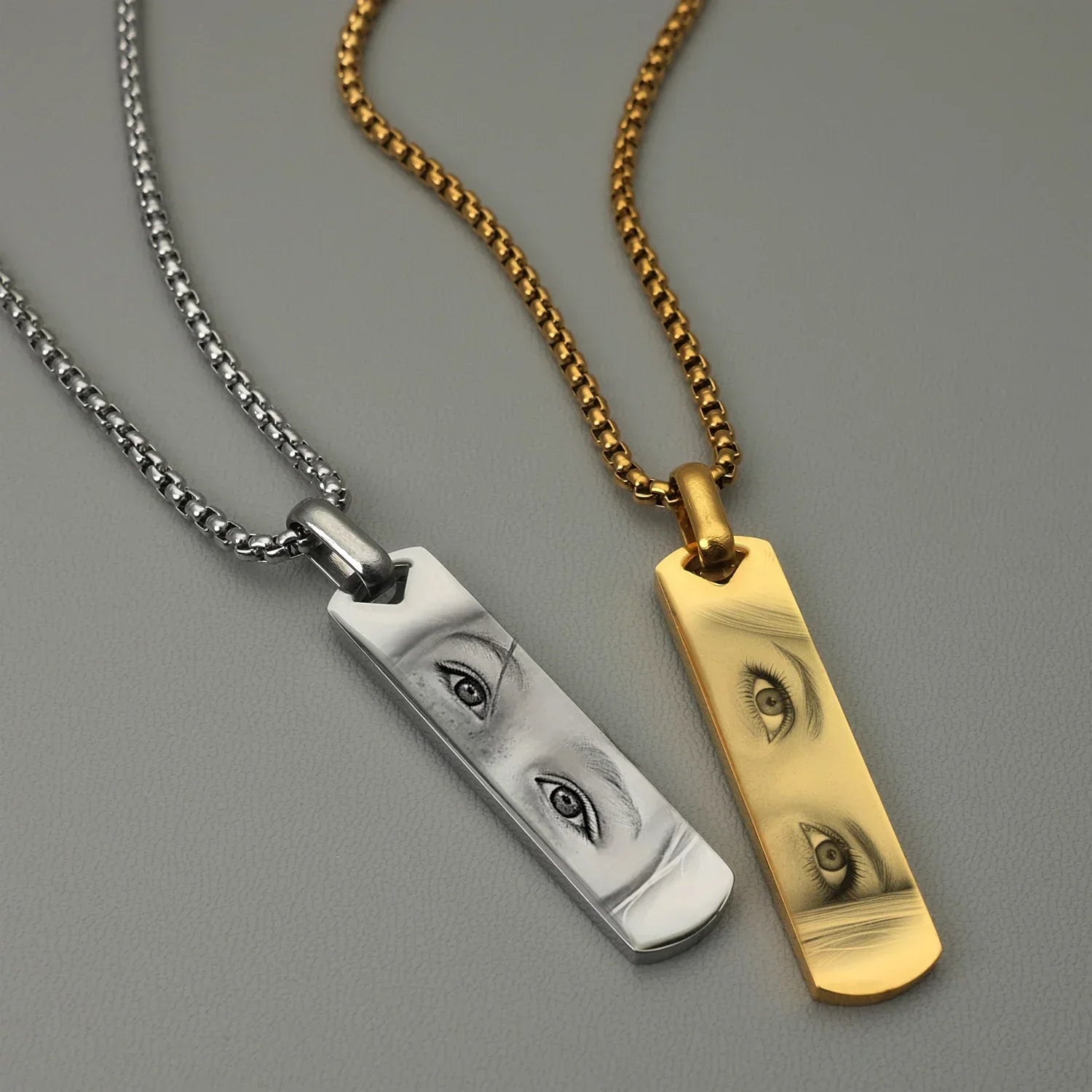 Custom Eyes Photo Necklace