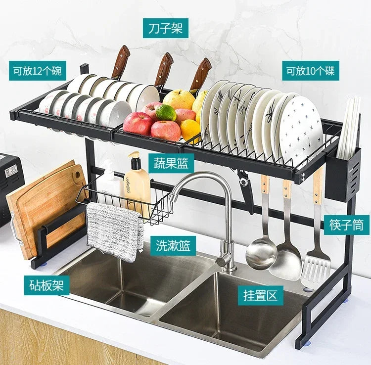 Adjustable Dish Drainer on the sink
