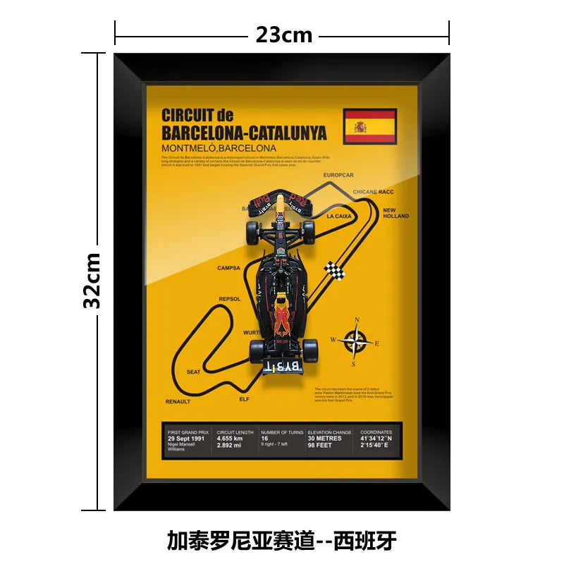 Bburago Verstappen F1 1/43 Red Bull RB20 racing car Model wall art formula 1 Las Vegas Miami USA Singapore circuits 2024 poster