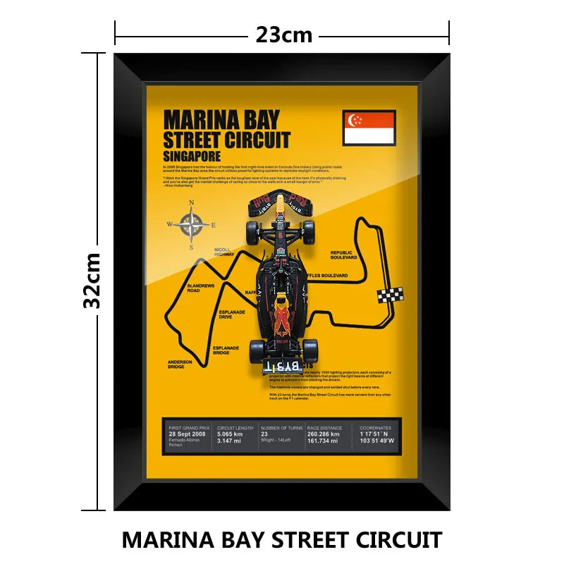 Bburago Verstappen F1 1/43 Red Bull RB20 racing car Model wall art formula 1 Las Vegas Miami USA Singapore circuits 2024 poster