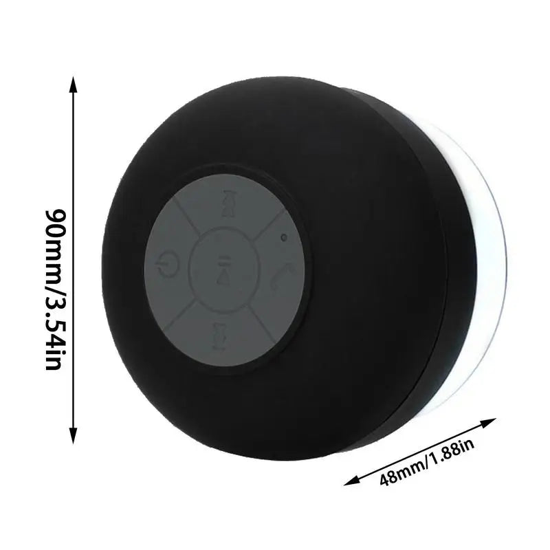 Bathroom Waterproof Wireless Bluetooth Speakers with LED Light