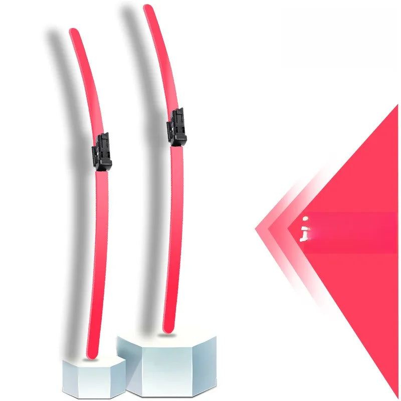 Colorful Boneless Silent Windshield Wipers - Clear Vision in Style!