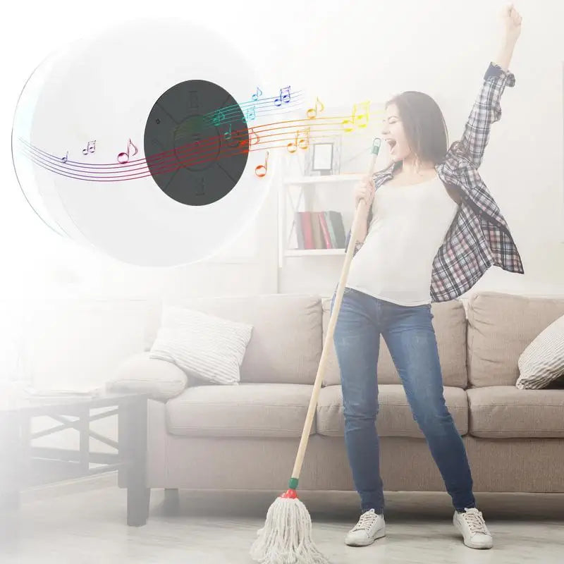 Bathroom Waterproof Wireless Bluetooth Speakers with LED Light