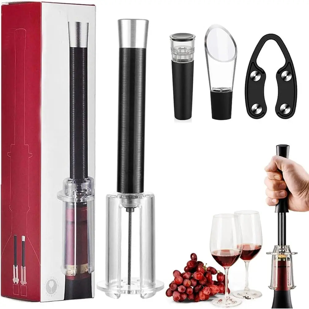 Air Pump Cork Remover Wine Bottle Opener Set