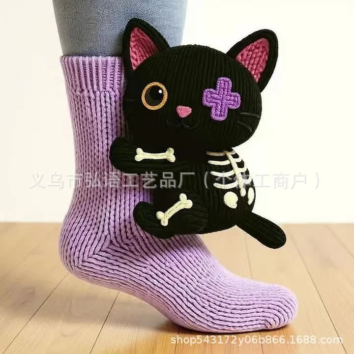 3D Knit Animal Socks