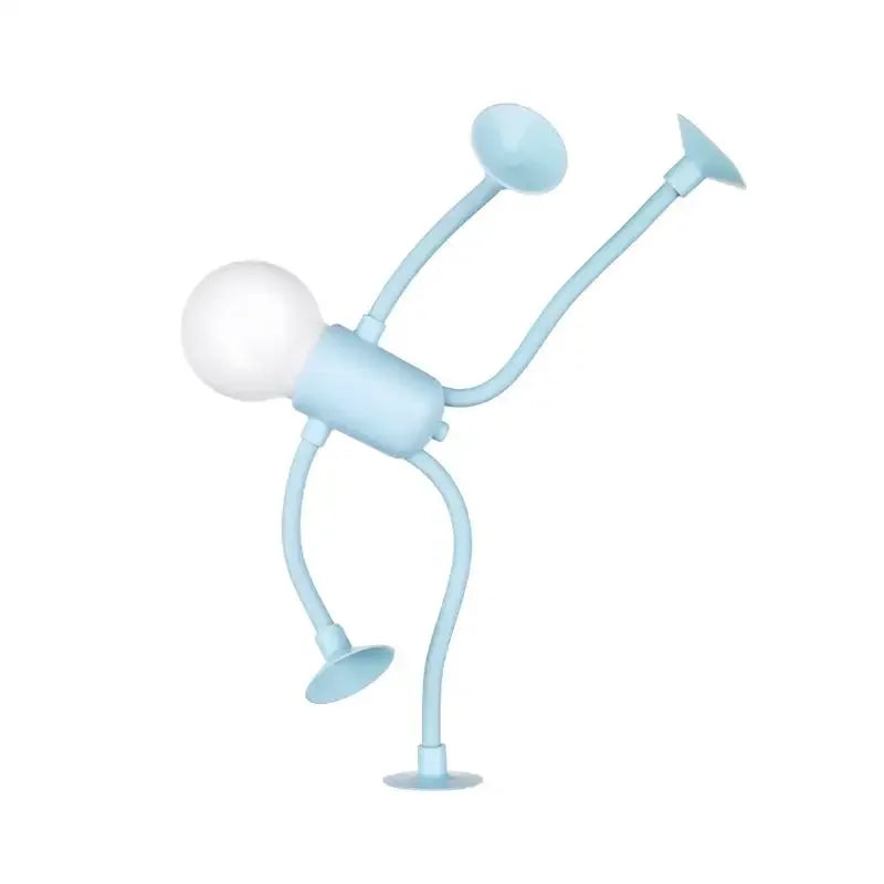 Changeable Shape Funny Sportsman Night Light Cute Creative Mini Cartoon Portable Bulb Suction Cup Lights Bendable Desk Lamp for Tabletop Shelves Decor Decompression Ornaments