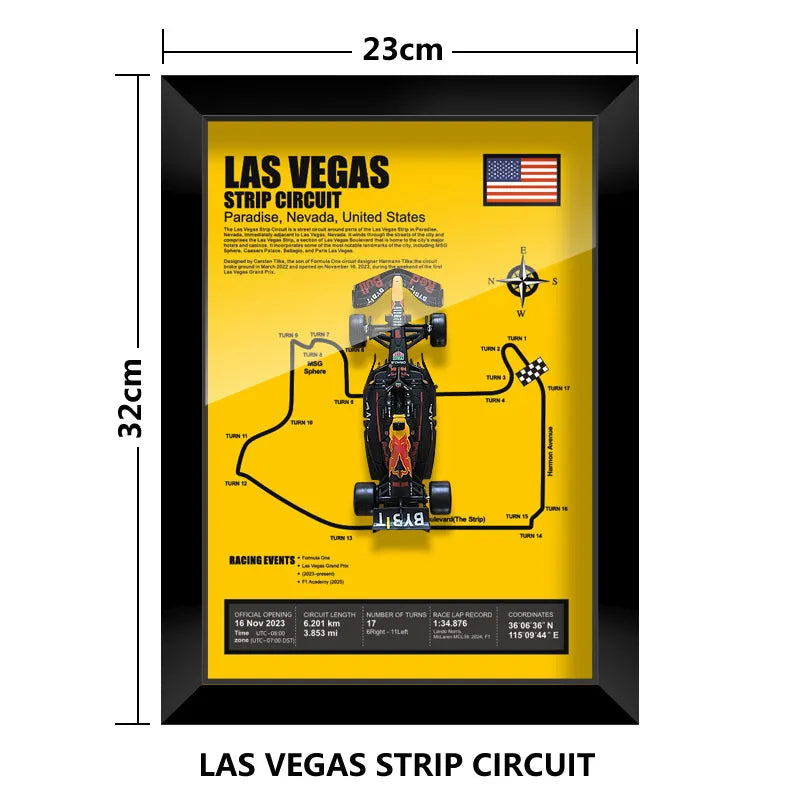 Bburago Verstappen F1 1/43 Red Bull RB20 racing car Model wall art formula 1 Las Vegas Miami USA Singapore circuits 2024 poster