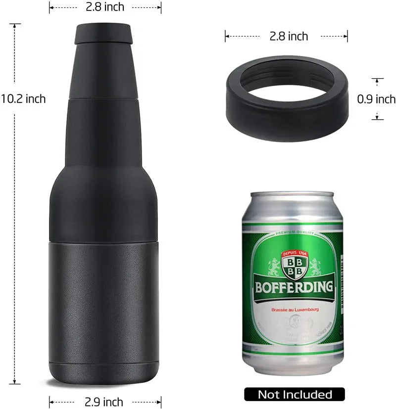 Beer Bottle and Can Cooler with Beer Opener 1