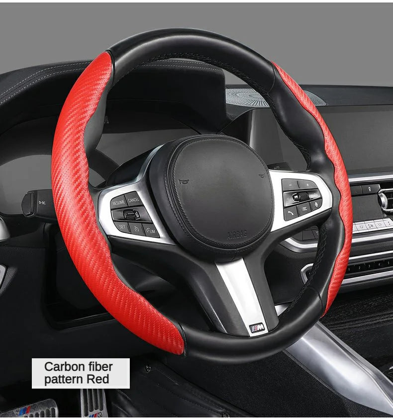Car Carbon Fiber Steering Wheel Cover（2PCS）