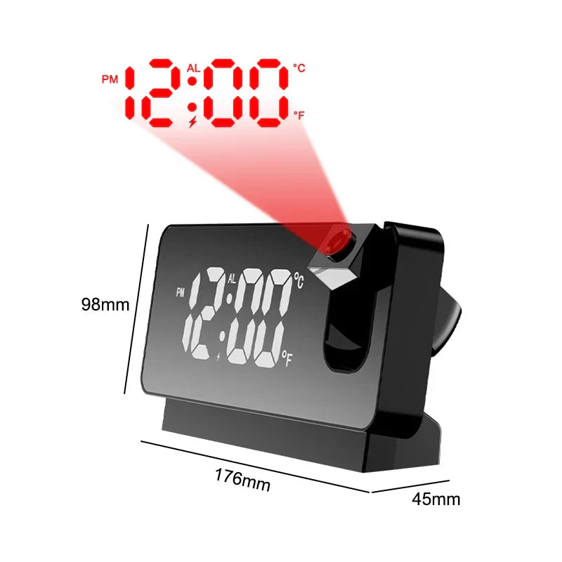 3D Mirror LED projection alarm clock 2.0