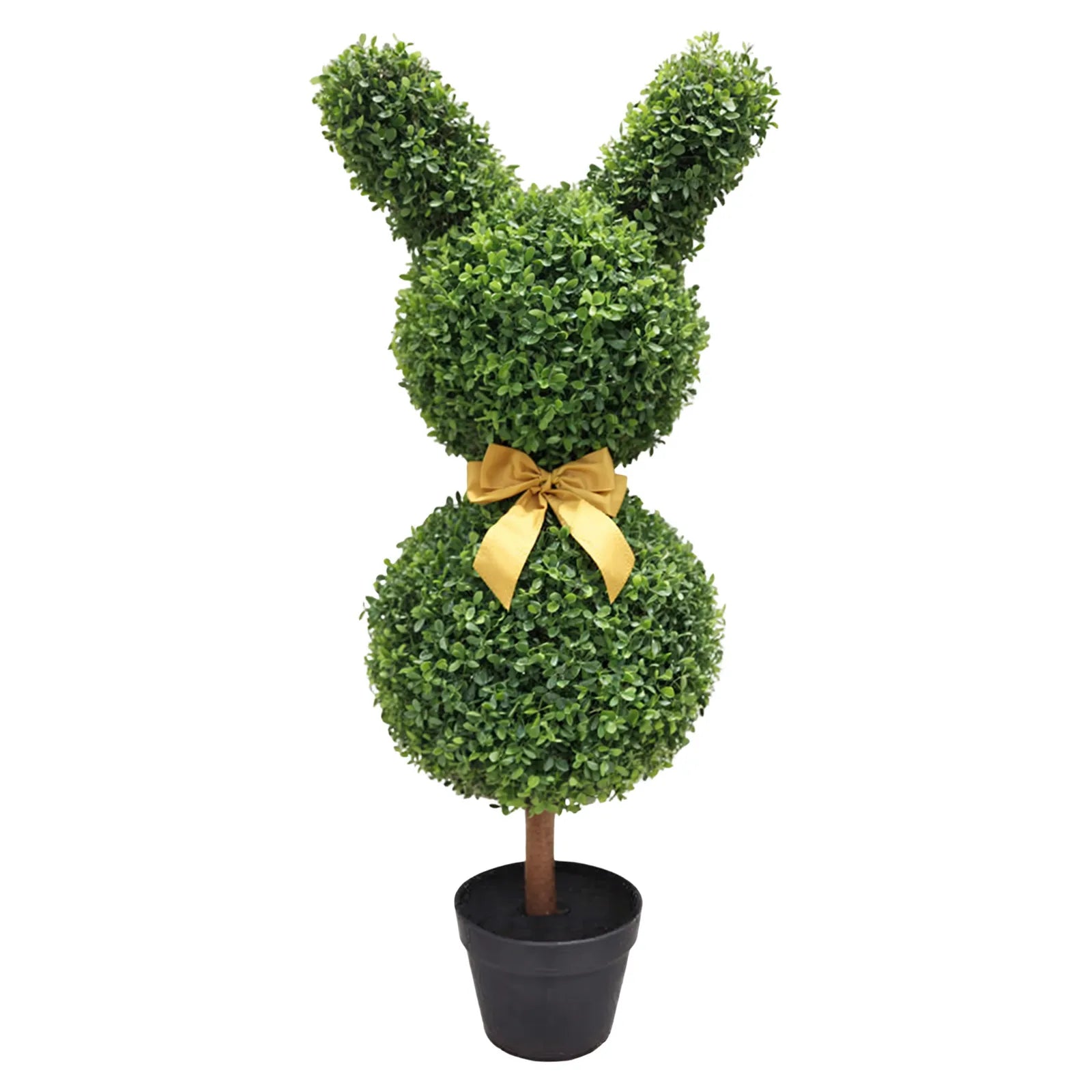 35" Artisan-Crafted Bunny Topiary