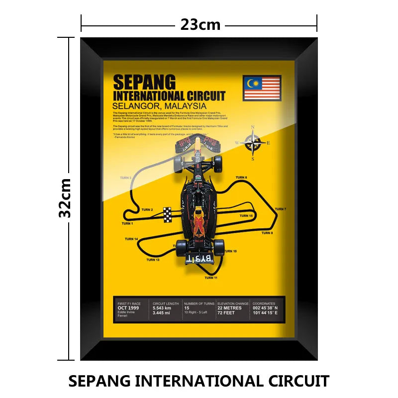 Bburago Verstappen F1 1/43 Red Bull RB20 racing car Model wall art formula 1 Las Vegas Miami USA Singapore circuits 2024 poster