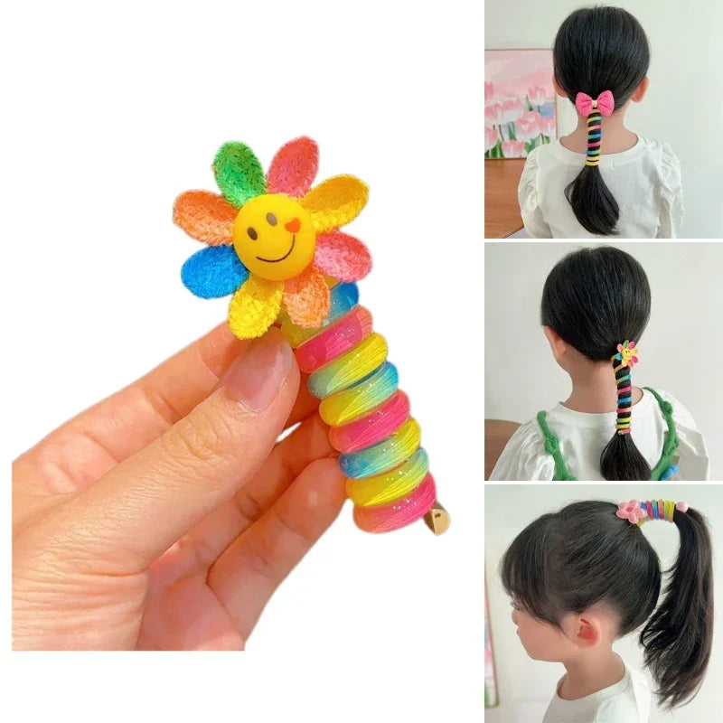 Colorful Telephone Wire Hair Bands