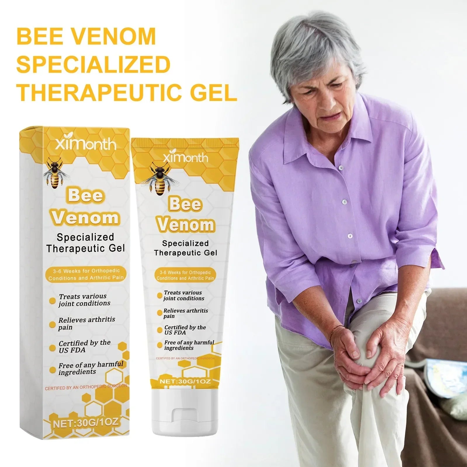 Bee Poison Joint Therapy Pain Relief Gel