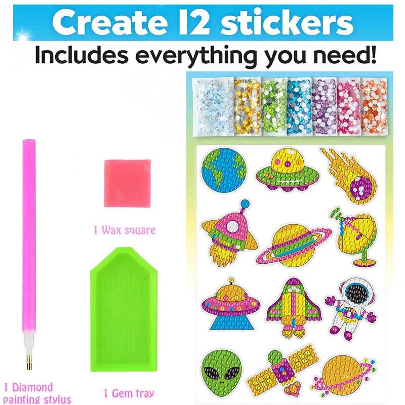 children's free stick cartoon diamond painting