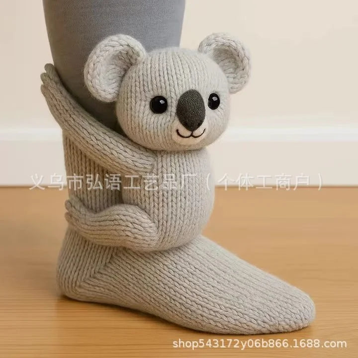 3D Knit Animal Socks