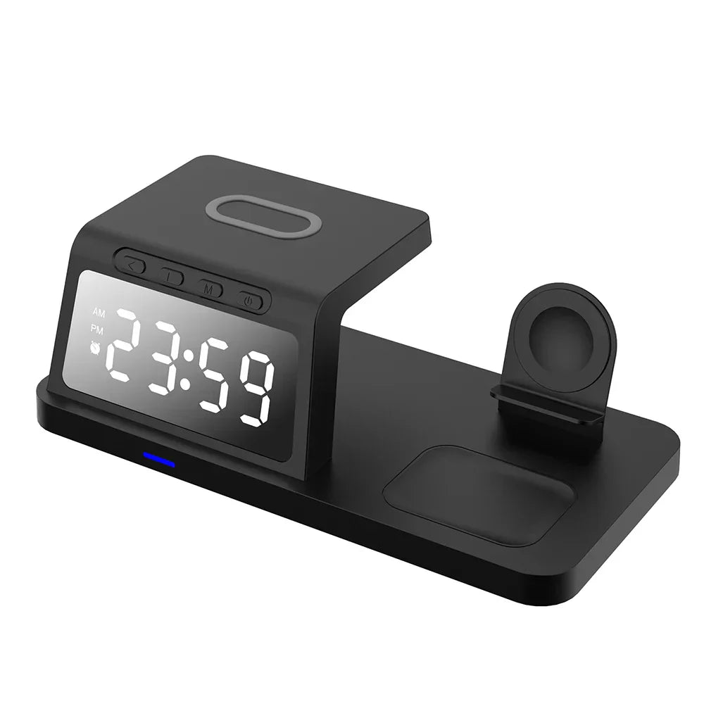 Charging Station with Clock, Wireless Charger（Fast Charging)⚡