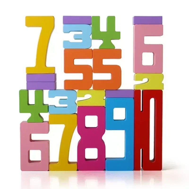 Christmas Wooden Number Building Block
