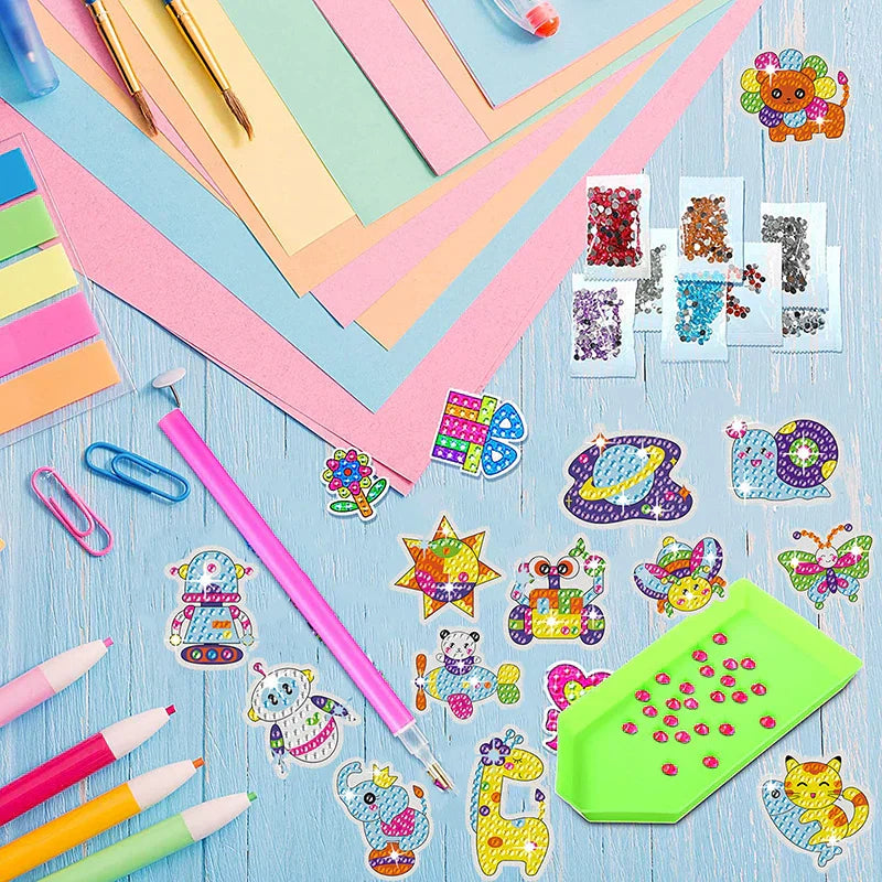 children's free stick cartoon diamond painting