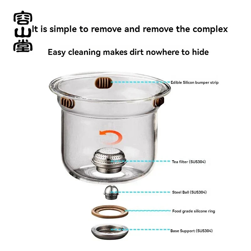 Automatic Filtering Small Souare Stemless Elegant Tea Cup