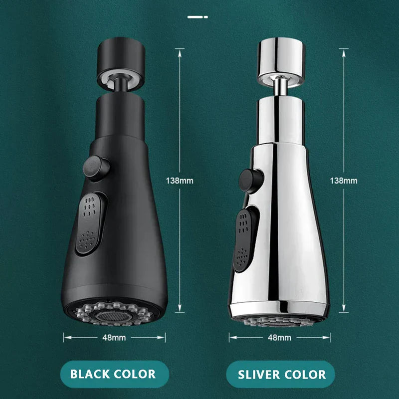 360° Rotatable -3 Function Kitchen Faucet Spray Head