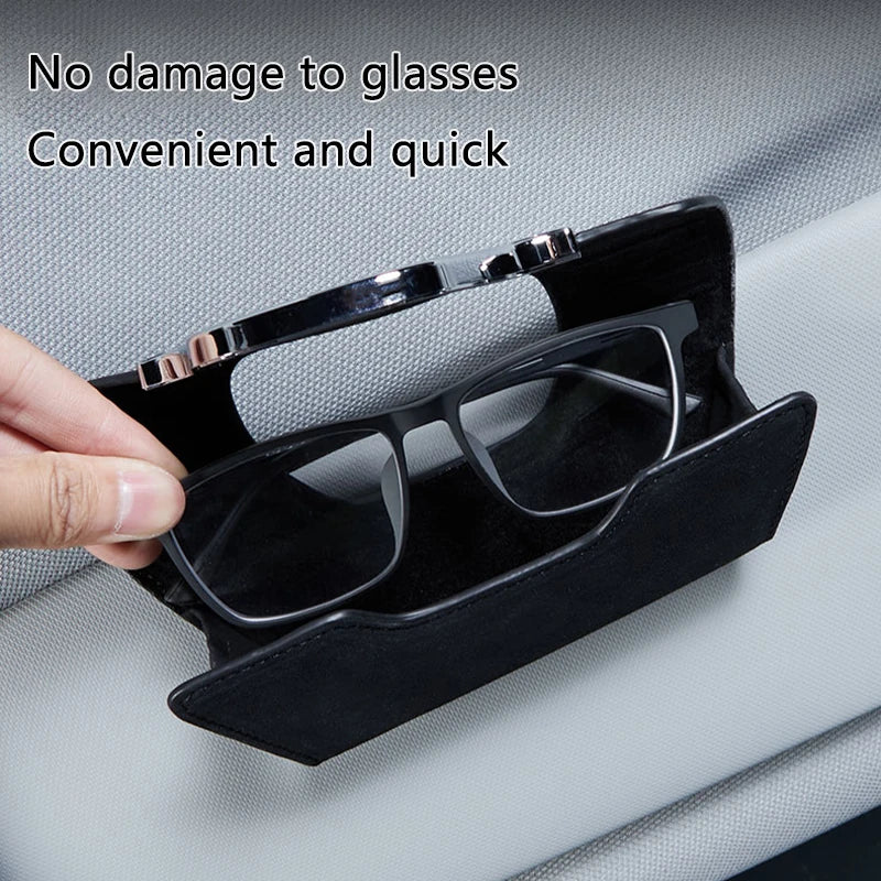Car Multi-Functional High-Grade Leather Glasses Holder