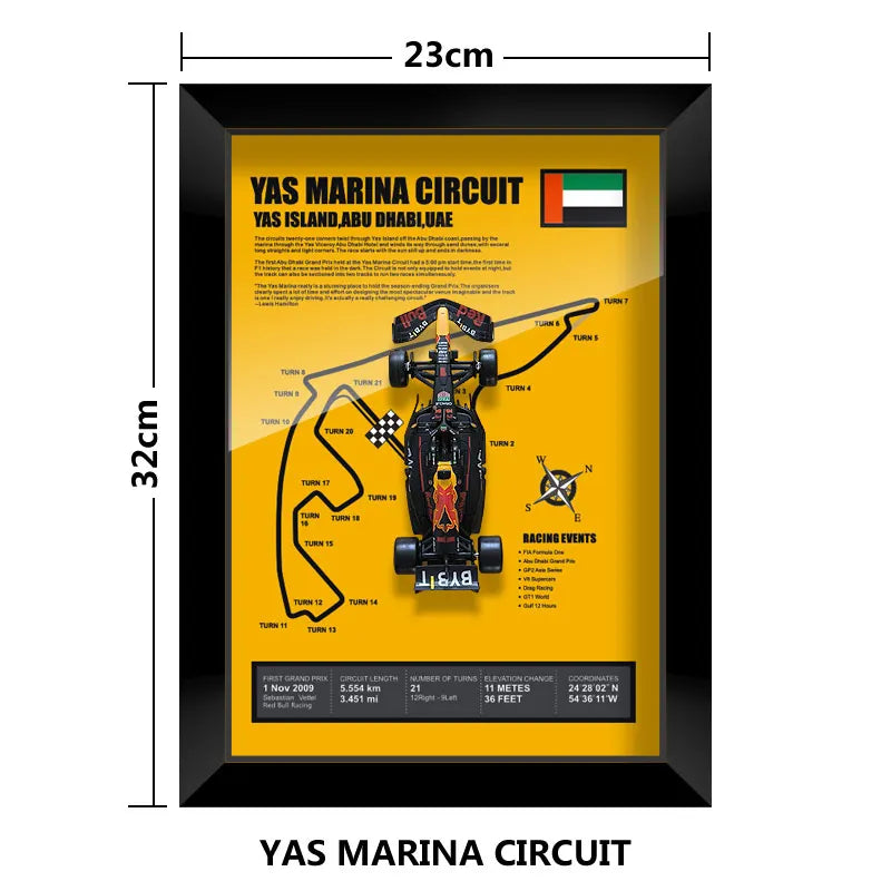 Bburago Verstappen F1 1/43 Red Bull RB20 racing car Model wall art formula 1 Las Vegas Miami USA Singapore circuits 2024 poster