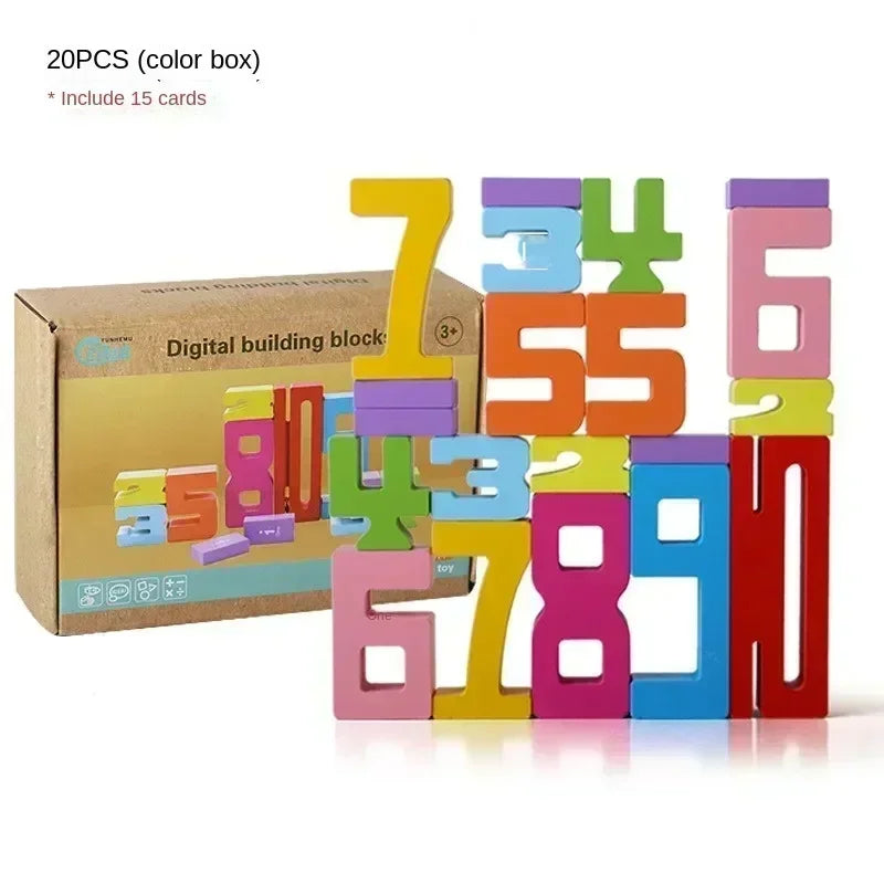 Christmas Wooden Number Building Block