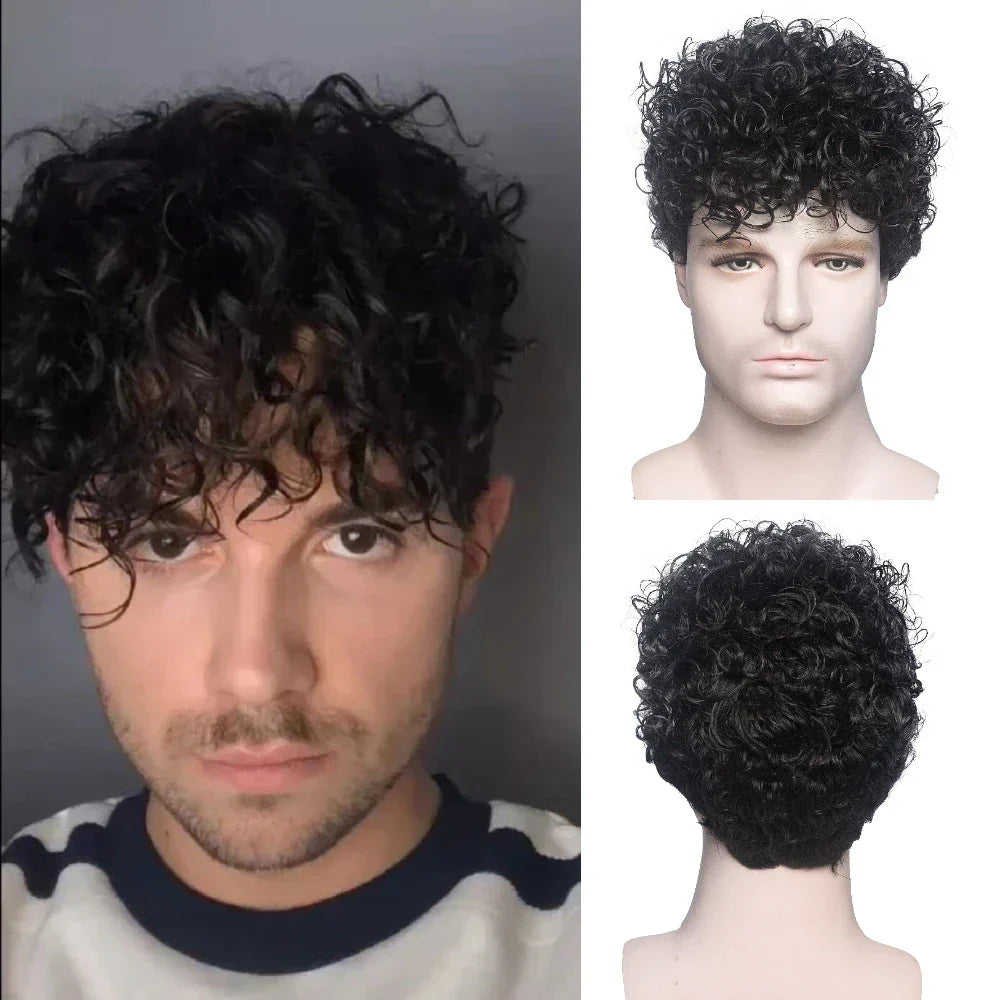Business Natural And Realistic Full Wig For Medium-elderly Men