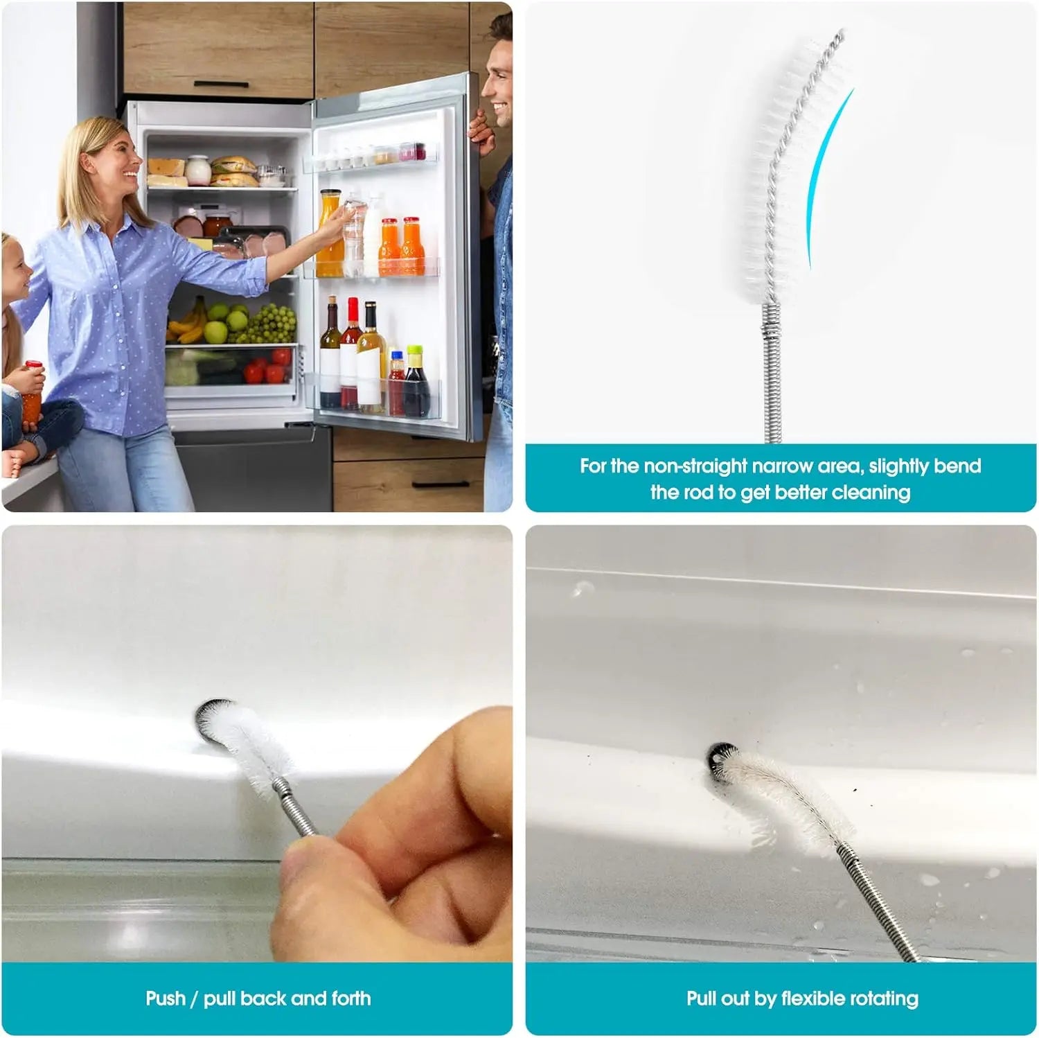 Car Drain Dredge Cleaning Scrub Brush