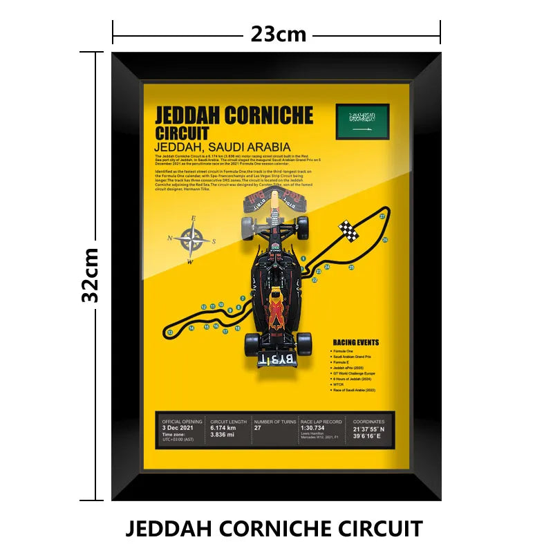 Bburago Verstappen F1 1/43 Red Bull RB20 racing car Model wall art formula 1 Las Vegas Miami USA Singapore circuits 2024 poster