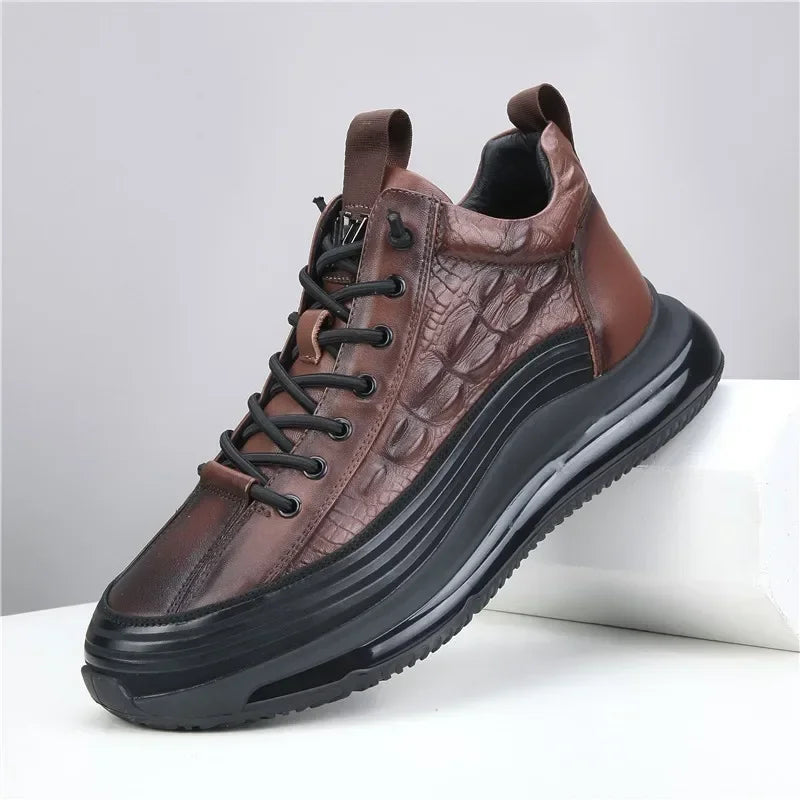 Crocodile Pattern Men's Shoes