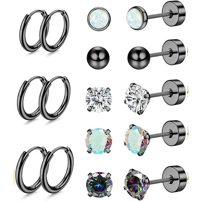 8 Pairs Hypoallergenic Earrings