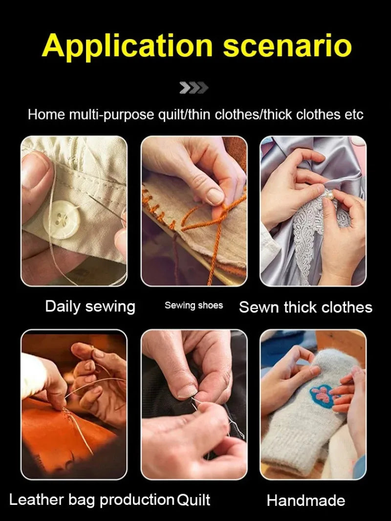 34PCS Big Eye Steel Needles Set