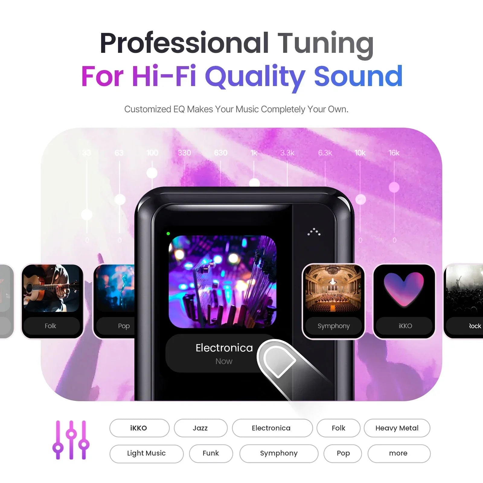 2024 NEW Intelligent Full-color Touch Screen Slider Earphones