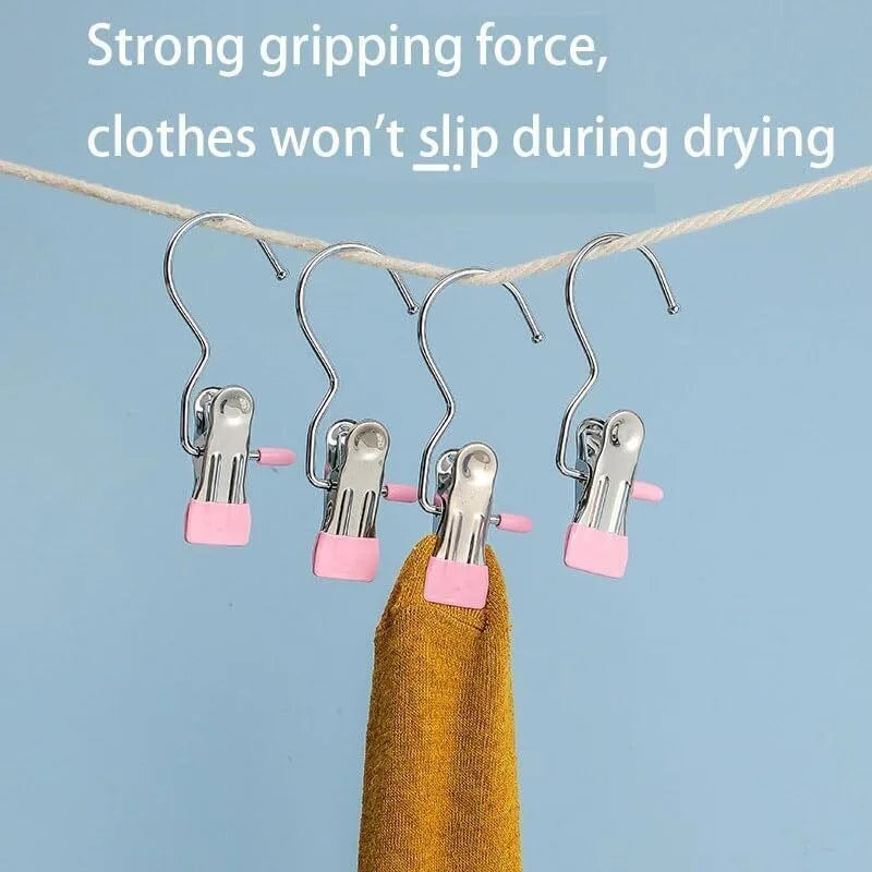 Anti-Rust Clip-Space Saving Clothespin Hook
