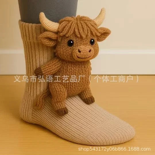 3D Knit Animal Socks