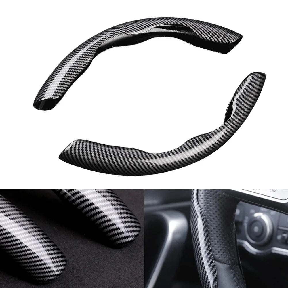 Car Carbon Fiber Steering Wheel Cover（2PCS）