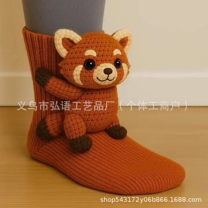 3D Knit Animal Socks