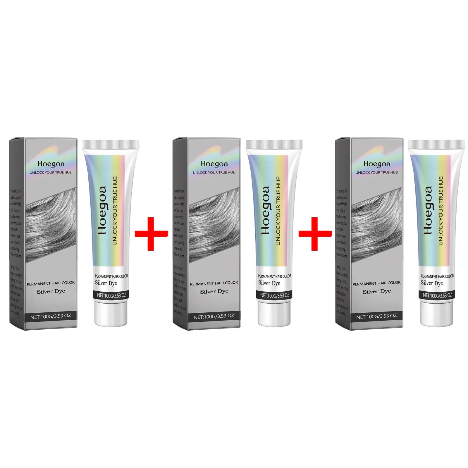 2-in-1 Natural Essence Extract Silver Hair Dye