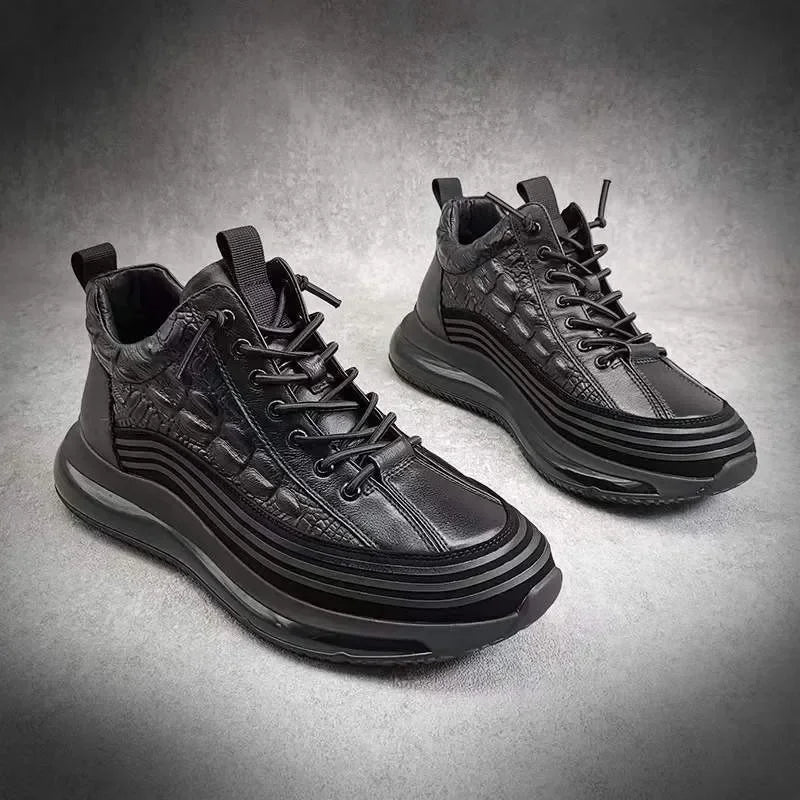 Crocodile Pattern Men's Shoes