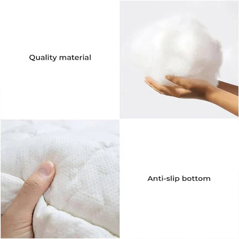 Cream Square Plaid Cozy Dog Mat Furniture Protector Cover