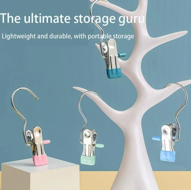 Anti-Rust Clip-Space Saving Clothespin Hook