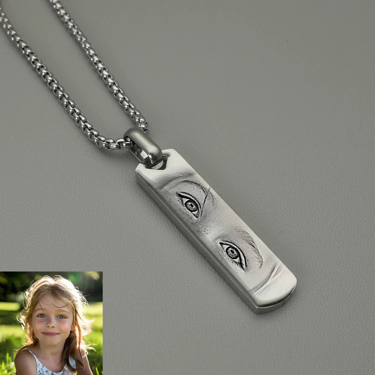 Custom Eyes Photo Necklace