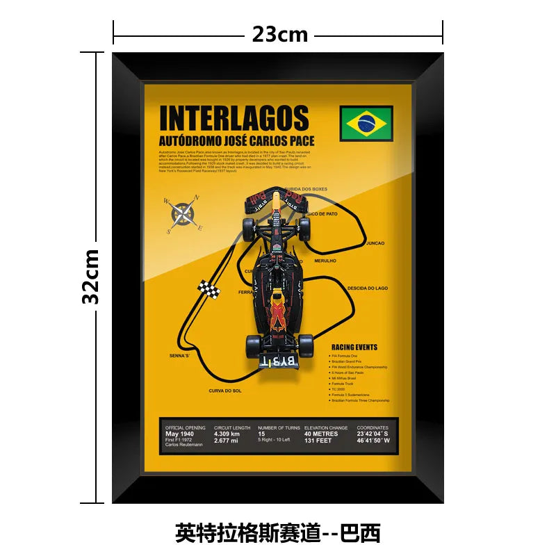 Bburago Verstappen F1 1/43 Red Bull RB20 racing car Model wall art formula 1 Las Vegas Miami USA Singapore circuits 2024 poster