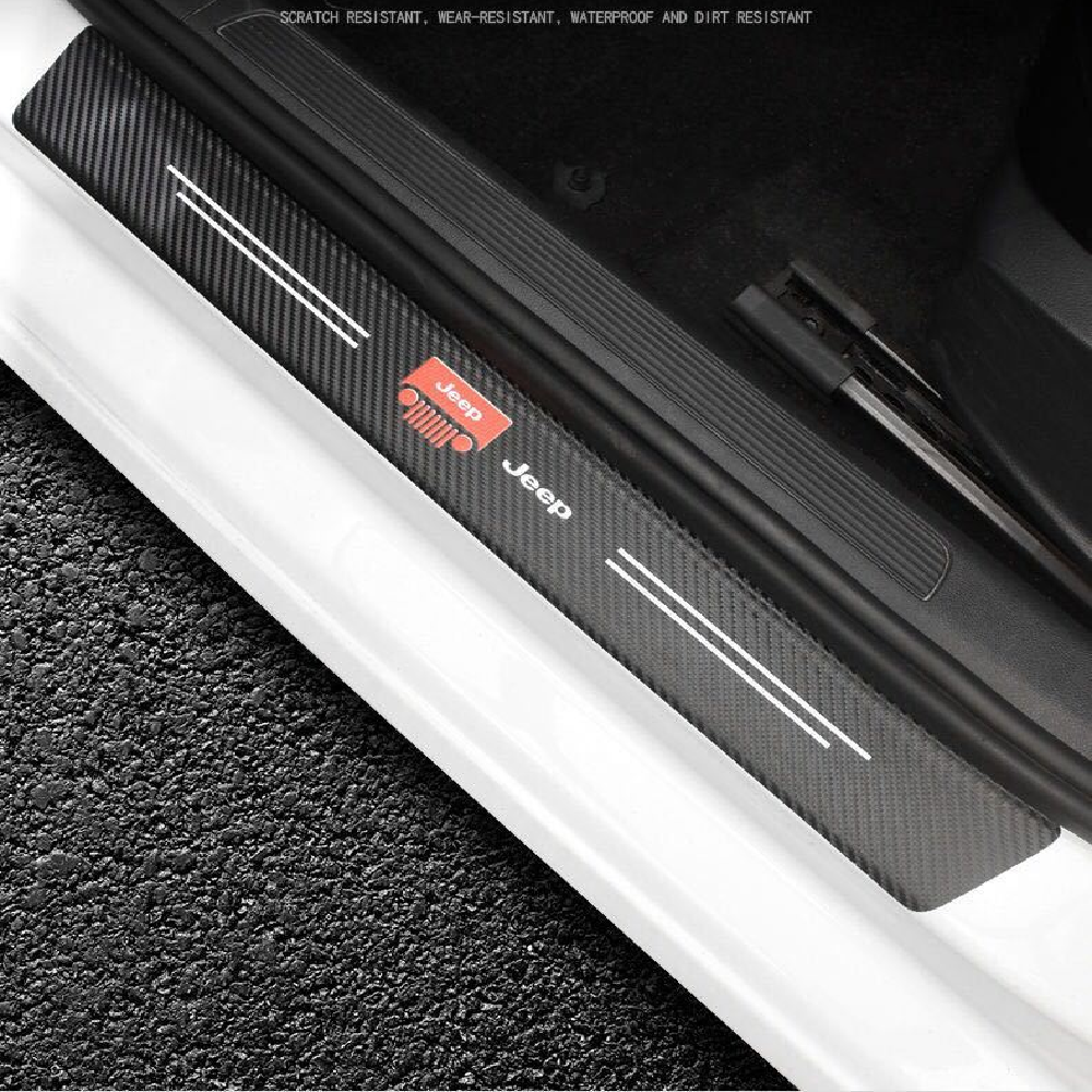Carbon fibre car door sill sticker