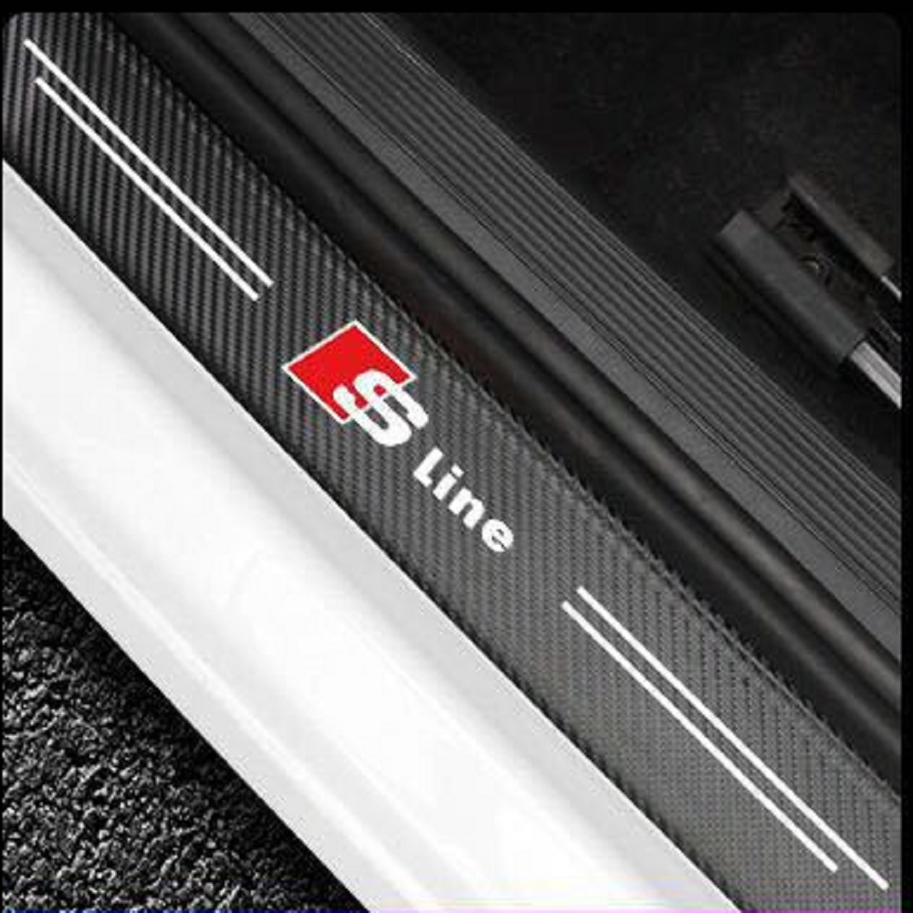 Carbon fibre car door sill sticker
