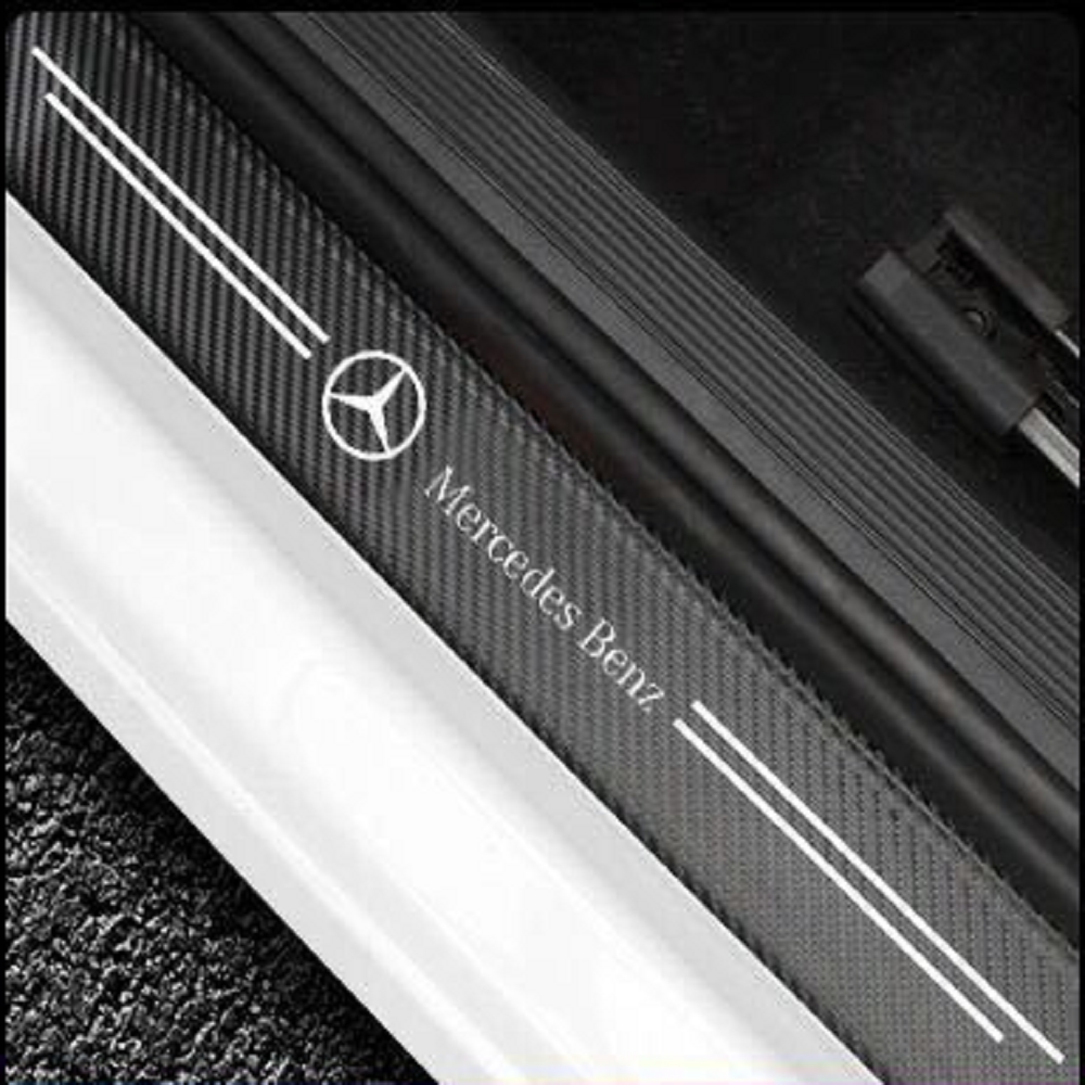 Carbon fibre car door sill sticker